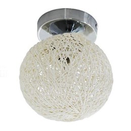 Lanterne contemporaine moderne en métal chromé avec globe encastré