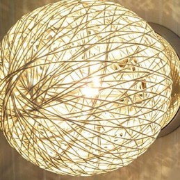 Lanterne contemporaine moderne en métal chromé avec globe encastré