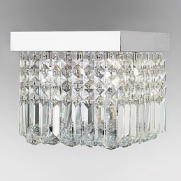 Plafonnier en cristal et métal contemporain moderne
