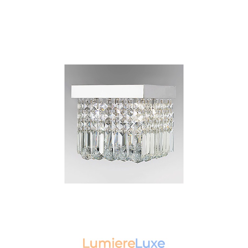 Plafonnier en cristal et métal contemporain moderne