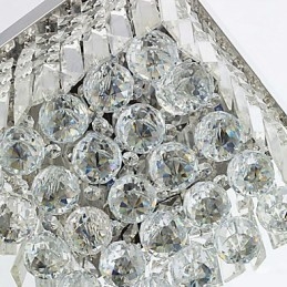 Plafonnier en cristal et métal contemporain moderne