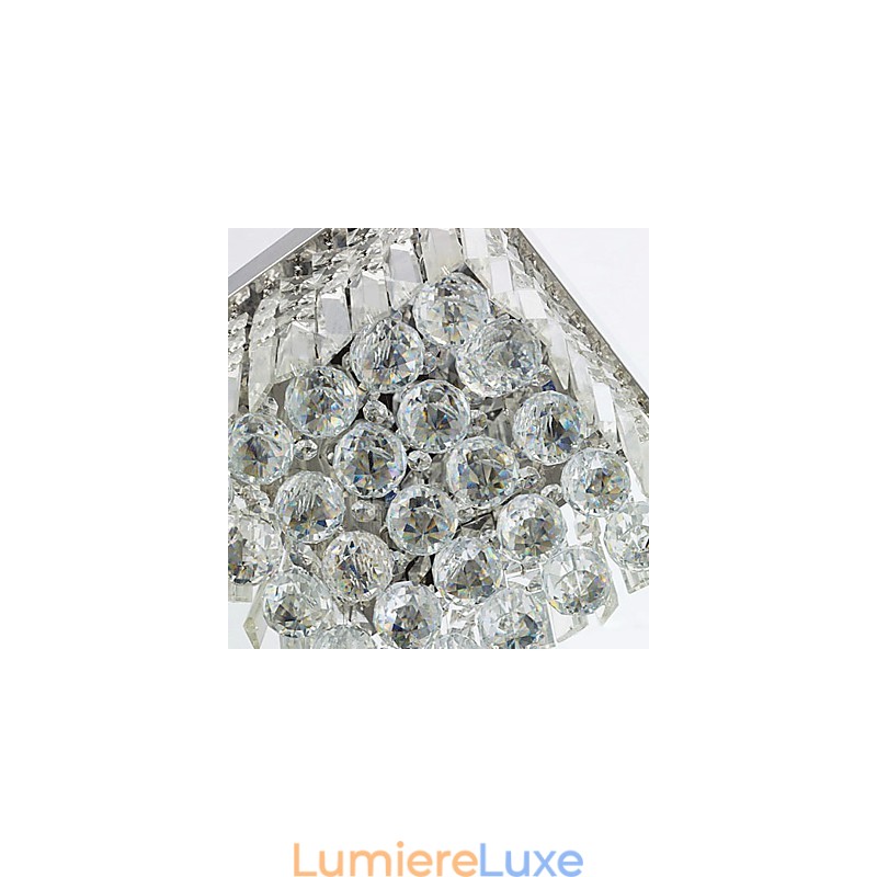 Plafonnier en cristal et métal contemporain moderne