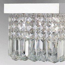 Plafonnier en cristal et métal contemporain moderne