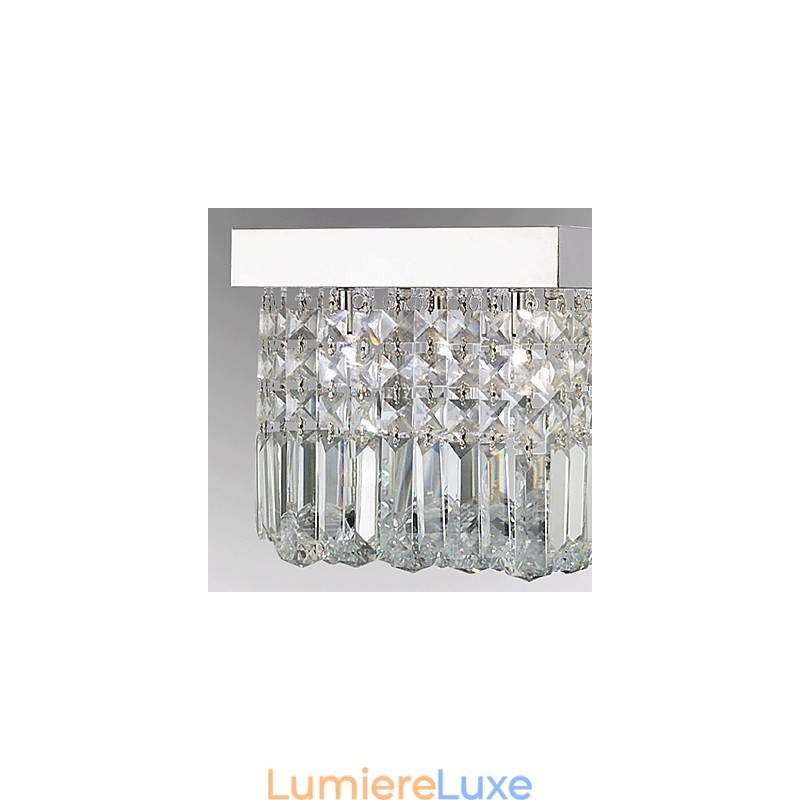 Plafonnier en cristal et métal contemporain moderne