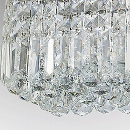 Plafonnier en cristal et métal contemporain moderne