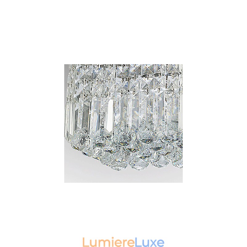 Plafonnier en cristal et métal contemporain moderne