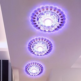 Plafonnier en cristal, spot SMD 3 W, lampe créative, tube lumineux coloré, plafonnier
