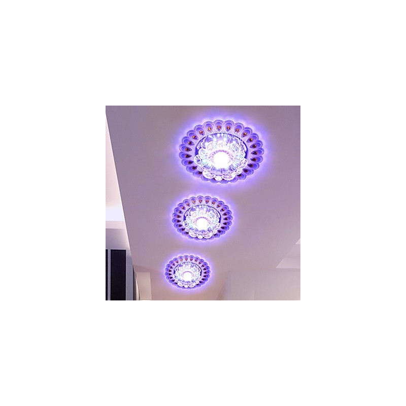 Plafonnier en cristal, spot SMD 3 W, lampe créative, tube lumineux coloré, plafonnier