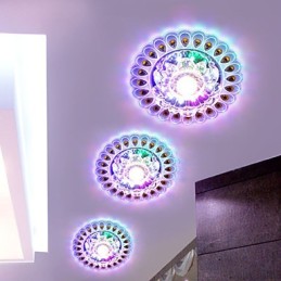 Plafonnier en cristal, spot SMD 3 W, lampe créative, tube lumineux coloré, plafonnier