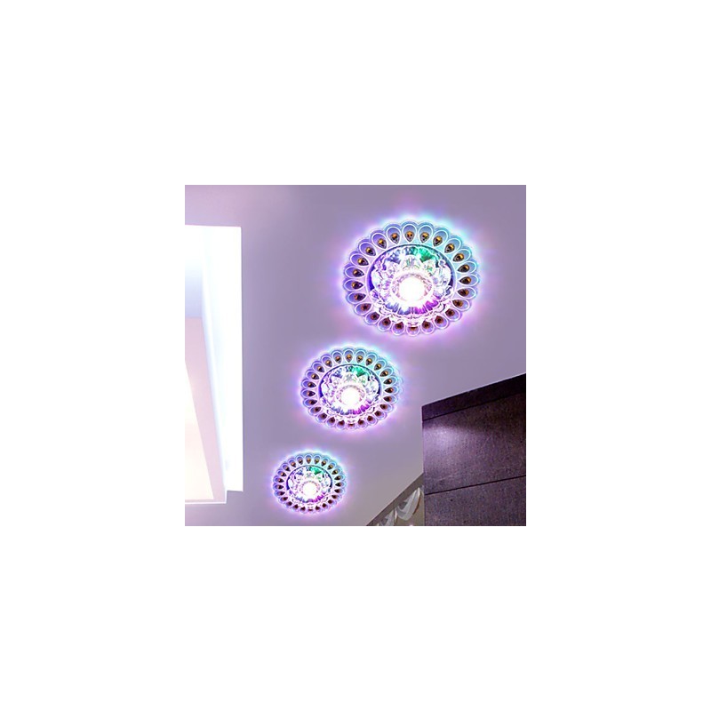 Plafonnier en cristal, spot SMD 3 W, lampe créative, tube lumineux coloré, plafonnier