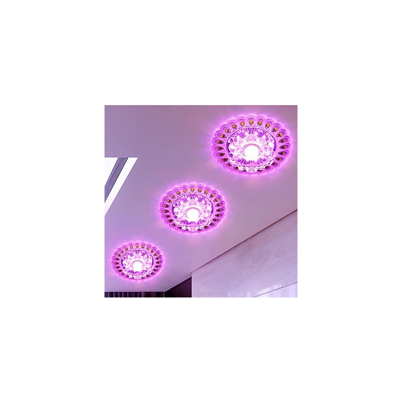 Plafonnier en cristal, spot SMD 3 W, lampe créative, tube lumineux coloré, plafonnier