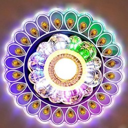 Plafonnier en cristal, spot SMD 3 W, lampe créative, tube lumineux coloré, plafonnier