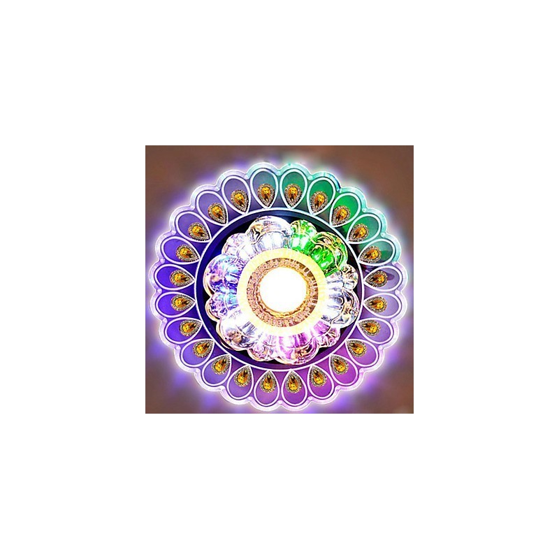 Plafonnier en cristal, spot SMD 3 W, lampe créative, tube lumineux coloré, plafonnier