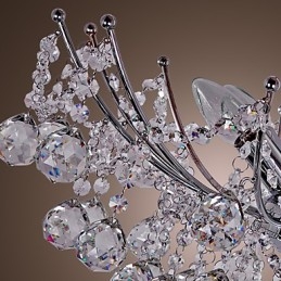 Lustre en cristal luxueux avec 6 lumières