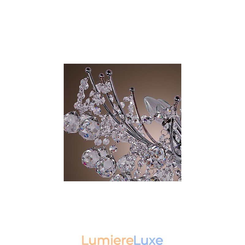 Lustre en cristal luxueux avec 6 lumières