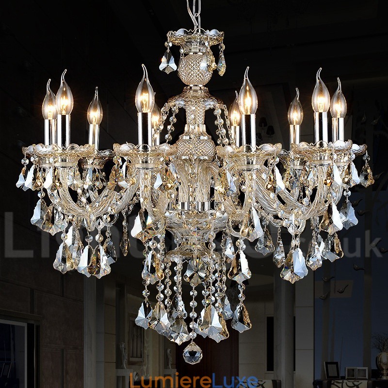 Suspension en cristal couleur cognac, style moderne, contemporain, traditionnel, classique, rétro, lanterne, style campagnard