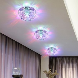 Plafonnier en cristal, spot SMD 3 W, lampe créative, tube lumineux coloré, plafonnier