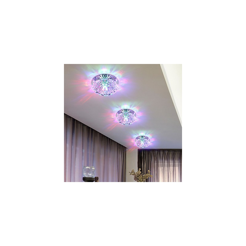 Plafonnier en cristal, spot SMD 3 W, lampe créative, tube lumineux coloré, plafonnier