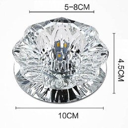 Plafonnier en cristal, spot SMD 3 W, lampe créative, tube lumineux coloré, plafonnier
