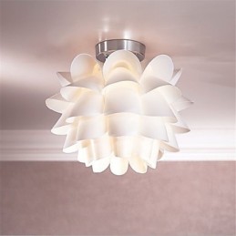 Plafonnier à fleurs blanches, 1 lampe suspendue