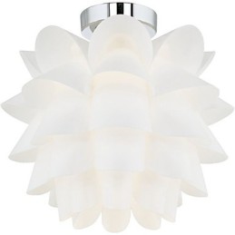 Plafonnier à fleurs blanches, 1 lampe suspendue
