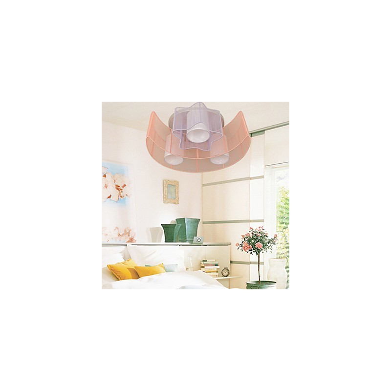 Lampe à dôme absorbante à dessin romantique avec étoiles et lune