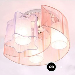 Lampe à dôme absorbante à dessin romantique avec étoiles et lune