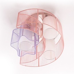 Lampe à dôme absorbante à dessin romantique avec étoiles et lune