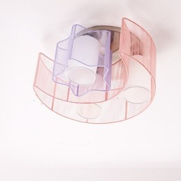Lampe à dôme absorbante à dessin romantique avec étoiles et lune