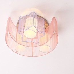 Lampe à dôme absorbante à dessin romantique avec étoiles et lune