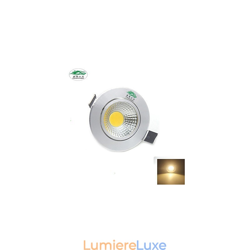 Lot de 4 plafonniers Zweihnder 3 W 300 lm COB, lumière blanche chaude