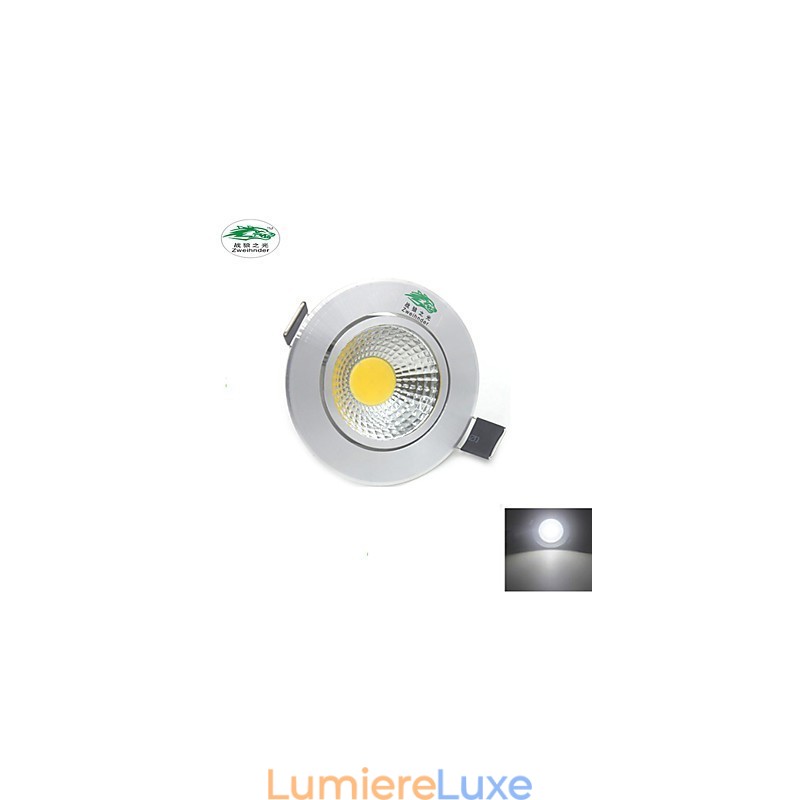 Lot de 4 plafonniers Zweihnder 3 W 300 lm COB, lumière blanche chaude
