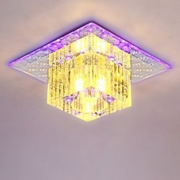 Mini plafonnier en cristal, spot SMD 3 W, lampe créative, tube lumineux coloré, carré, dôme