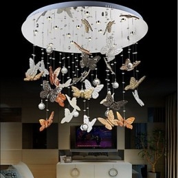 Lampe en cristal Lampe en cristal papillon circulaire