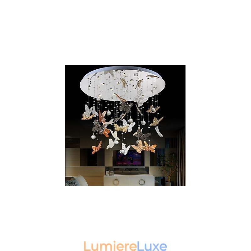 Lampe en cristal Lampe en cristal papillon circulaire