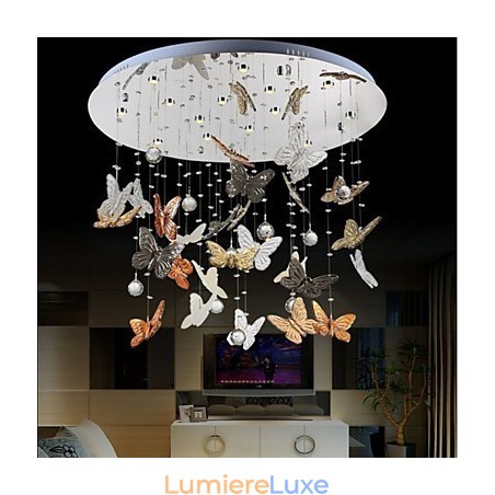 Lampe en cristal Lampe en cristal papillon circulaire Lampe en cristal Lampe en cristal papillon circulaire