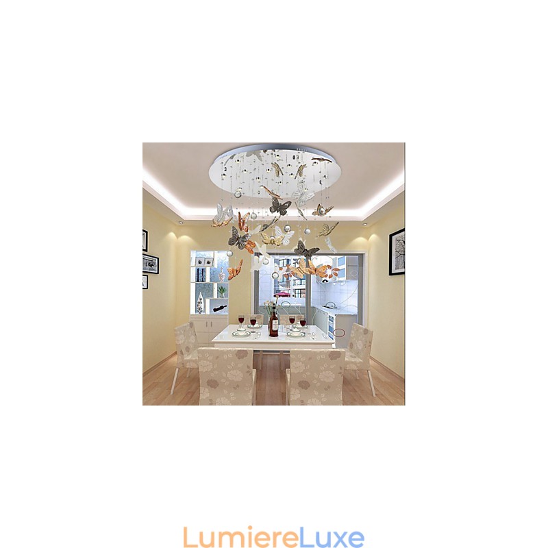 Lampe en cristal Lampe en cristal papillon circulaire