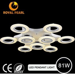 Suspension circulaire blanche chaude et tendance pour centre commercial