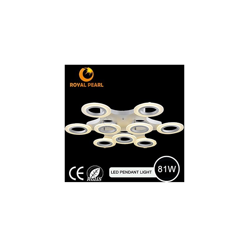 Suspension circulaire blanche chaude et tendance pour centre commercial