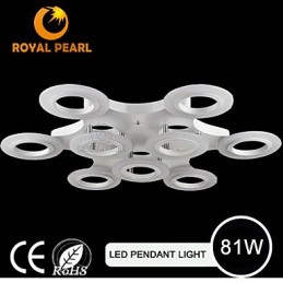 Suspension circulaire blanche chaude et tendance pour centre commercial