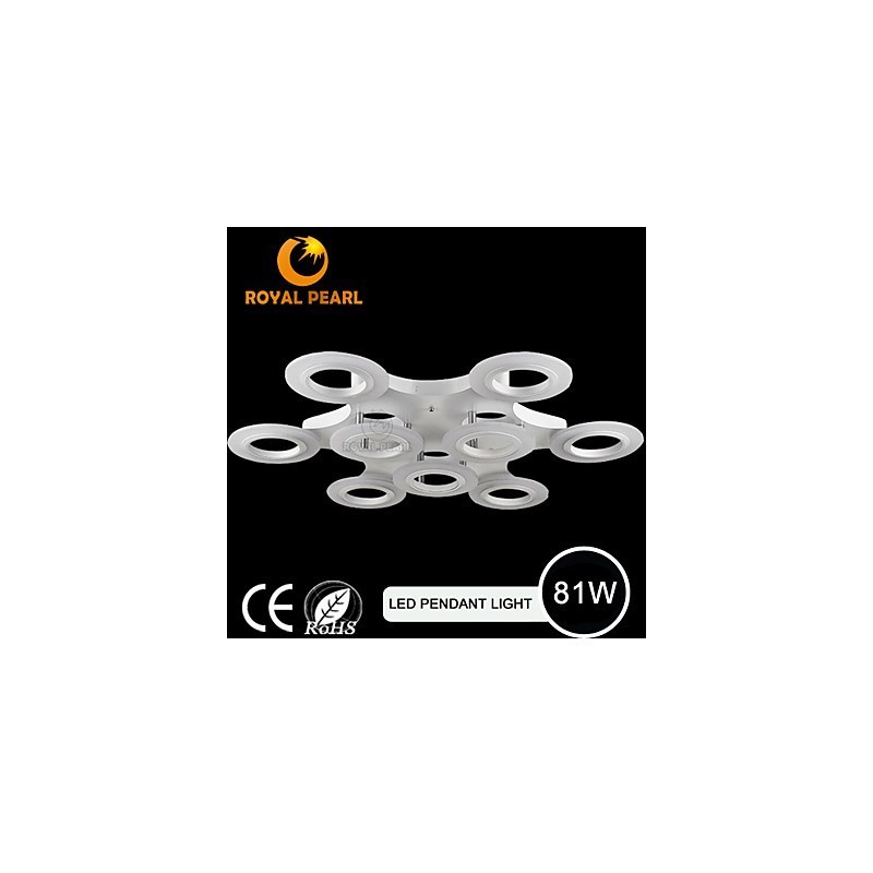 Suspension circulaire blanche chaude et tendance pour centre commercial