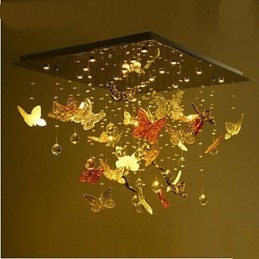 Lampe en cristal Lampe en cristal papillon circulaire