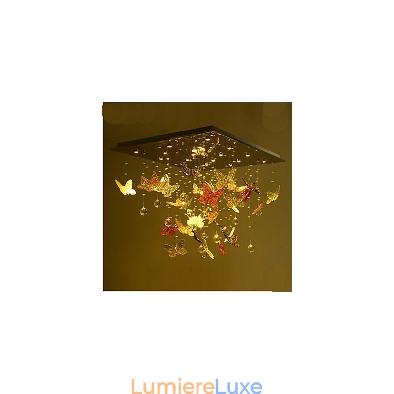 Lampe en cristal Lampe en cristal papillon circulaire