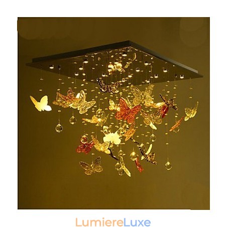 Lampe en cristal Lampe en cristal papillon circulaire Lampe en cristal Lampe en cristal papillon circulaire
