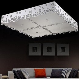 Plafonnier en cristal moderne contemporain en métal