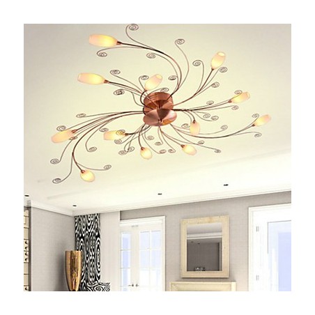 Plafonniers artistiques en aluminium avec 12 lumières Plafonniers artistiques en aluminium avec 12 lumières