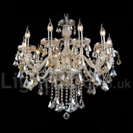 Suspension en cristal couleur cognac, style moderne, contemporain, traditionnel, classique, rétro, lanterne, style campagnard