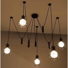 Lanterne traditionnelle classique vintage rétro style campagnard mini peinture suspension en métal salle à manger