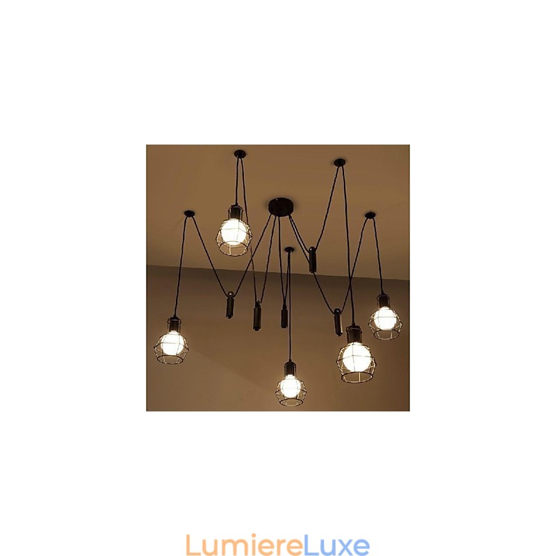 Lanterne traditionnelle classique vintage rétro style campagnard mini peinture suspension en métal salle à manger