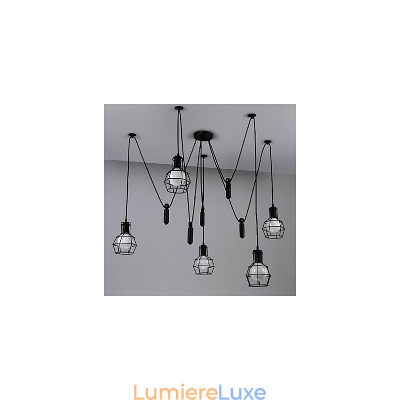 Lanterne traditionnelle classique vintage rétro style campagnard mini peinture suspension en métal salle à manger